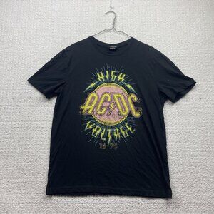 AC/DC 1976 High Voltage Rock & Roll Retro Album Vintage Look T Shirt Men Sz L